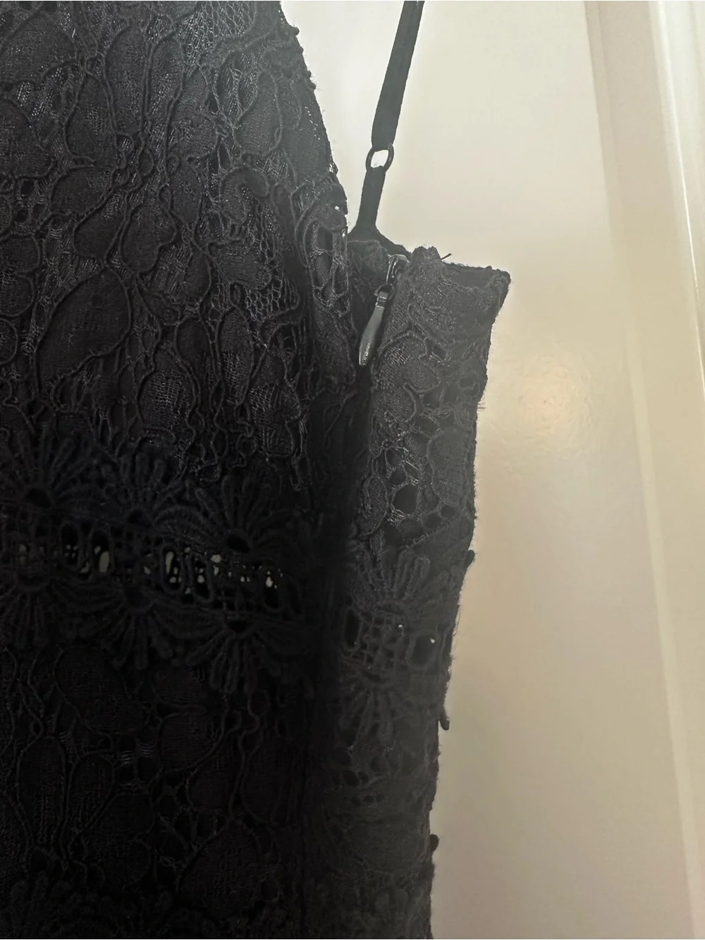 Black Lace Strapless Evening Dress Whimsigoth Witchy Date Night Cocktail Party - Picture 4 of 11